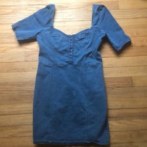 Kittenish denim corset dress